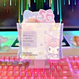 Sanrio Miniso Kuromi Dream Portal Wet Wipes 20 Ct Pack Compact Hello Kitty